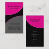 Vet Salon Spa Visitekaartje roze grijs (Voorkant / Achterkant)