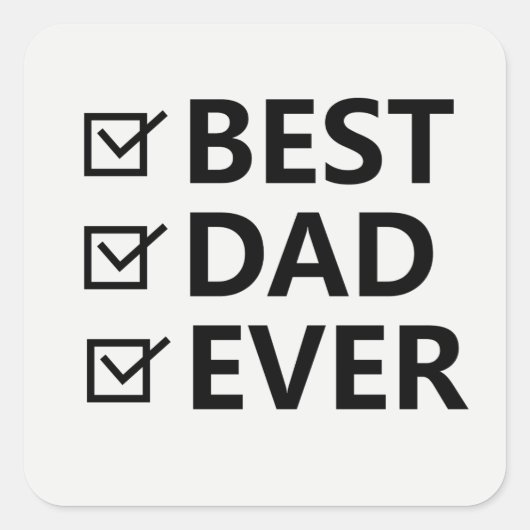 Vet Sans Serif Eenvoudige Vader Sticker | beste va (Voorkant)