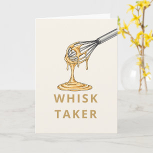 Vet Sans Serif Eenvoudige wenskaart whisk taker Kaart