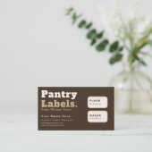 Vet Sans Serif Moderne visitekaart pantry label (Staand voorkant)