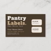 Vet Sans Serif Moderne visitekaart pantry label (Voorkant)