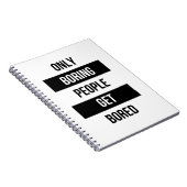 Vet Sarcastisch citaat ALLEEN saaie mensen vervele Notitieboek (Rechterzijde)