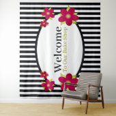 Vet schaaltje Streep en Bloemen Wandkleed (In situ)