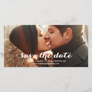 Vet Schrift Foto Save the Date Fotokaart