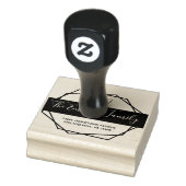 Vet Schrift Frame Familie Monogram Adres Rubberstempel (Stempel)