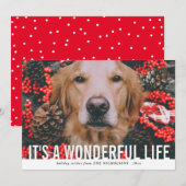 Vet Schrift Het Is Een Prachtig Leven | Vakantiefo Feestdagenkaart (Voorkant / Achterkant)