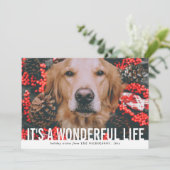 Vet Schrift Het Is Een Prachtig Leven | Vakantiefo Feestdagenkaart (Staand voorkant)