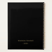 Vet Schrift Typografie Zwart & Goud Planner (Achterkant)