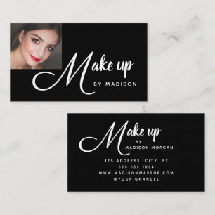 Vet Schrift Zwart-Wit Foto Make-up Visitekaartje