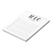 Vet script aanbieden notitieblok (Linkerzijde)