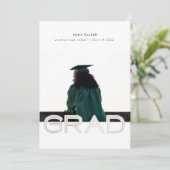 Vet Script Afstuderen Aankondiging Fotokaart (Staand voorkant)