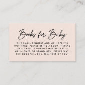 Vet Script Blush Baby shower Boek Aanvraag Informatiekaartje (Voorkant)