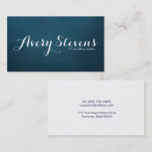 Vet Script Calligrafie Typografie Eenvoudig Creati Visitekaartje (Voorkant / Achterkant)