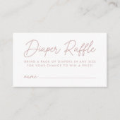 Vet Script Dusty Roos Baby shower Luier Raffle Informatiekaartje (Voorkant)