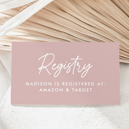 Vet Script Dusty Roos Baby shower Registry Informatiekaartje