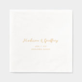 Vet Script Elegant Wedding Folie Servetten (Voorkant)