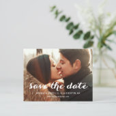 Vet script | Foto Save the Date Briefkaart (Staand voorkant)