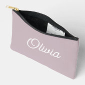 Vet script monogram, licht paarse etui (Open)