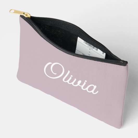 Vet script monogram, licht paarse etui (Open)