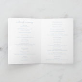 Vet Script Poeder Blauw Elegante Katholieke bruilo Programma (Binnen)