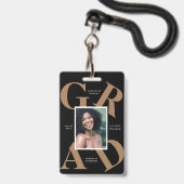 vet script schoolkleuren afstuderen bekendmaking b badge (Voorzijde met lanyard)