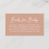 Vet Script Terracotta Babyshower Boek Verzoek Informatiekaartje (Voorkant)