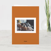 Vet Script Typografie Foto Happy Thanksgiving Feestdagen Kaart (Achterkant)