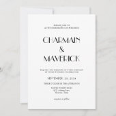 Vet Script Typografie Fotobruiloft Kaart (Voorkant)