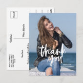 Vet script Wit Bedankt Afstudeerkaart Briefkaart (Voorkant / Achterkant)