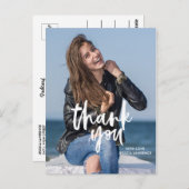 Vet script witte bedankkaart diploma uitreiking briefkaart (Voorkant / Achterkant)