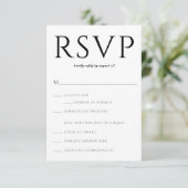 Vet Serif Classic RSVP Insert-Kaart (Staand voorkant)
