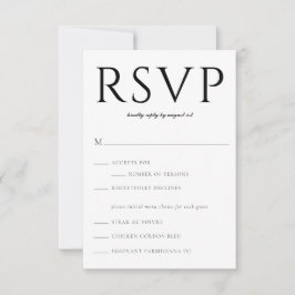 Vet Serif Classic RSVP Insert-Kaart Kaartje