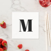 Vet serif monogram Initiaal Servet (Insitu)