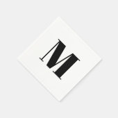 Vet serif monogram Initiaal Servet (Hoek)