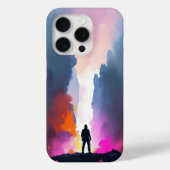 Vet silhouet Prachtige Sci-Fi Lands Case-Mate iPhone Case (Achterkant)