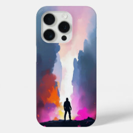Vet silhouet Prachtige Sci-Fi Lands iPhone 15 Pro Case