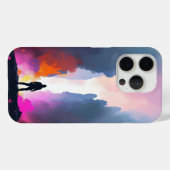 Vet silhouet Prachtige Sci-Fi Lands Case-Mate iPhone Case (Achterkant (horizontaal))