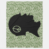 Vet Silhouette Camo Fleece Deken (Voorkant)