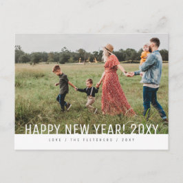Vet Simple Script Happy Nieuwjaar feestdag Briefkaart