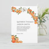 Vet Sinaasappel boerderij thema bruiloft uitnodigi Kaart (Staand voorkant)