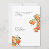 Vet Sinaasappel boerderij thema bruiloft uitnodigi Kaart (Achterkant)