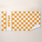 Vet Sinaasappel dambord badhanddoek (Badhanddoek)