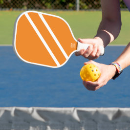 Vet Sinaasappel Diagonaal Sportief Wit Racing Stri Pickleball Paddle