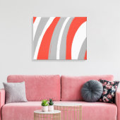 Vet Sinaasappel en grijs Abstract Canvas Afdruk (Insitu (Woonkamer))