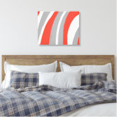 Vet Sinaasappel en grijs Abstract Canvas Afdruk (Insitu (Slaapkamer))