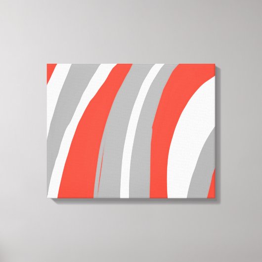 Vet Sinaasappel en grijs Abstract Canvas Afdruk (Voorkant)