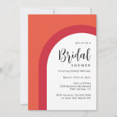 Vet Sinaasappel en Rood Eenvoudig Boog Vrijgezelle Kaart (Voorkant)