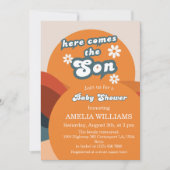 Vet Sinaasappel Groovy Hier komt het Son Baby show Kaart (Voorkant)