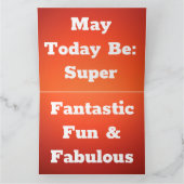 Vet Sinaasappel Happy Birthday Kaart Personaliseer (Binnen)