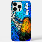 Vet sinaasappel kwal blauw oceaan aangepaste naam Case-Mate iPhone case (Achterkant)